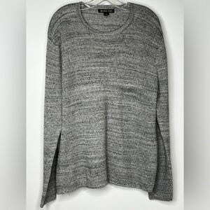 Michael Kors Gray Tight Knit Wool‎ Blend Long Sleeve Pullover Sweater Men's XL